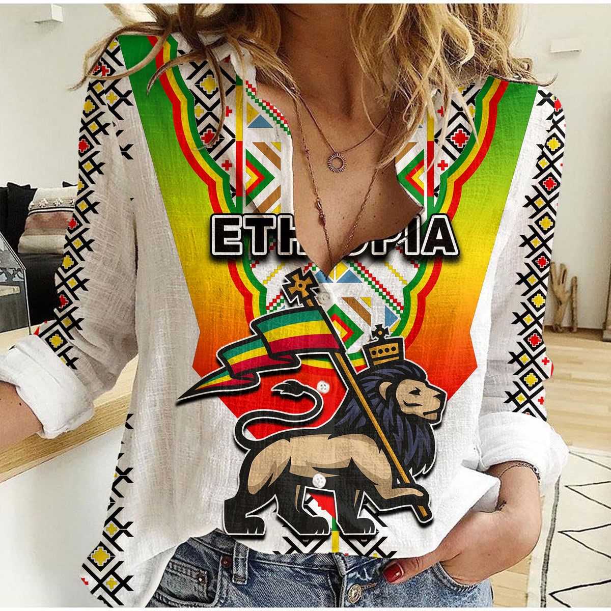 Ethiopia Casual Shirt Style No.1 LT6 - Wonder Print Shop