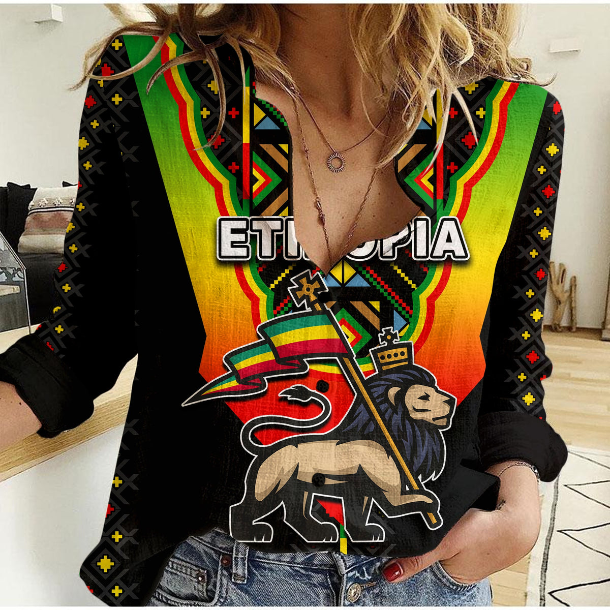 Ethiopia Casual Shirt Style No.2 LT6 - Wonder Print Shop