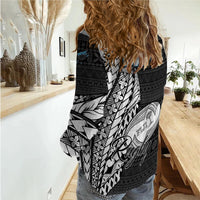 Fiji Rugby Bati Tapa Pattern Women Casual Shirt LT2 - Wonder Print Shop