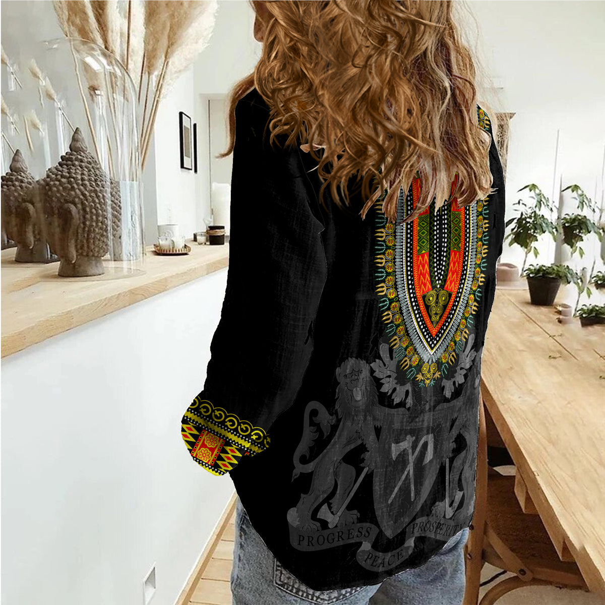 Gambia Happy Independence Day Dashiki Women Casual Shirt - LT2 - Wonder Print Shop