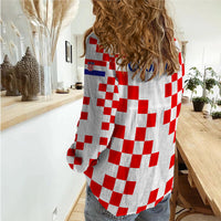 Croatia Football World Cup 2022 Women Casual Shirt - LT2 - Wonder Print Shop