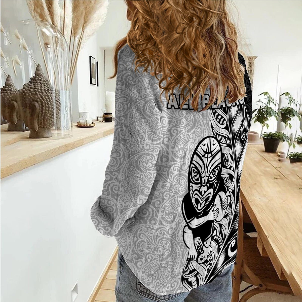 New Zealand Maori All Black Rugby Women Casual Shirt LT2 - Wonder Print Shop