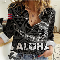 Custom Personalised Hawaii King Kamehameha Aloha Hawai'i Nei Women Casual Shirt LT2 - Wonder Print Shop