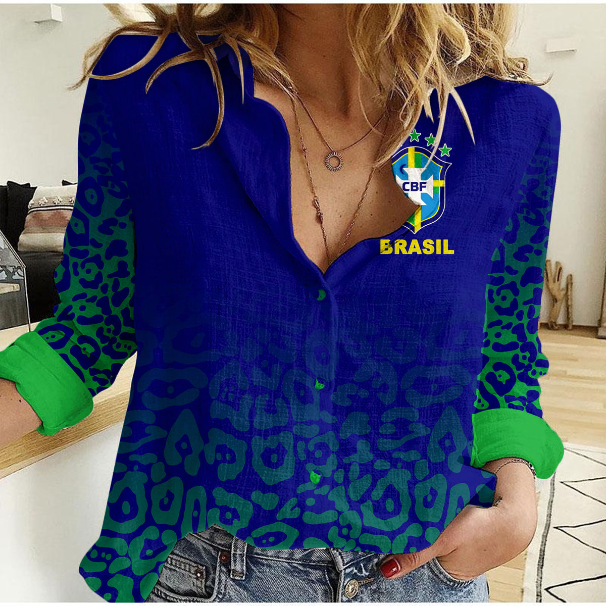 Brazil Casual Shirt World Cup 2022 LT6 - Wonder Print Shop