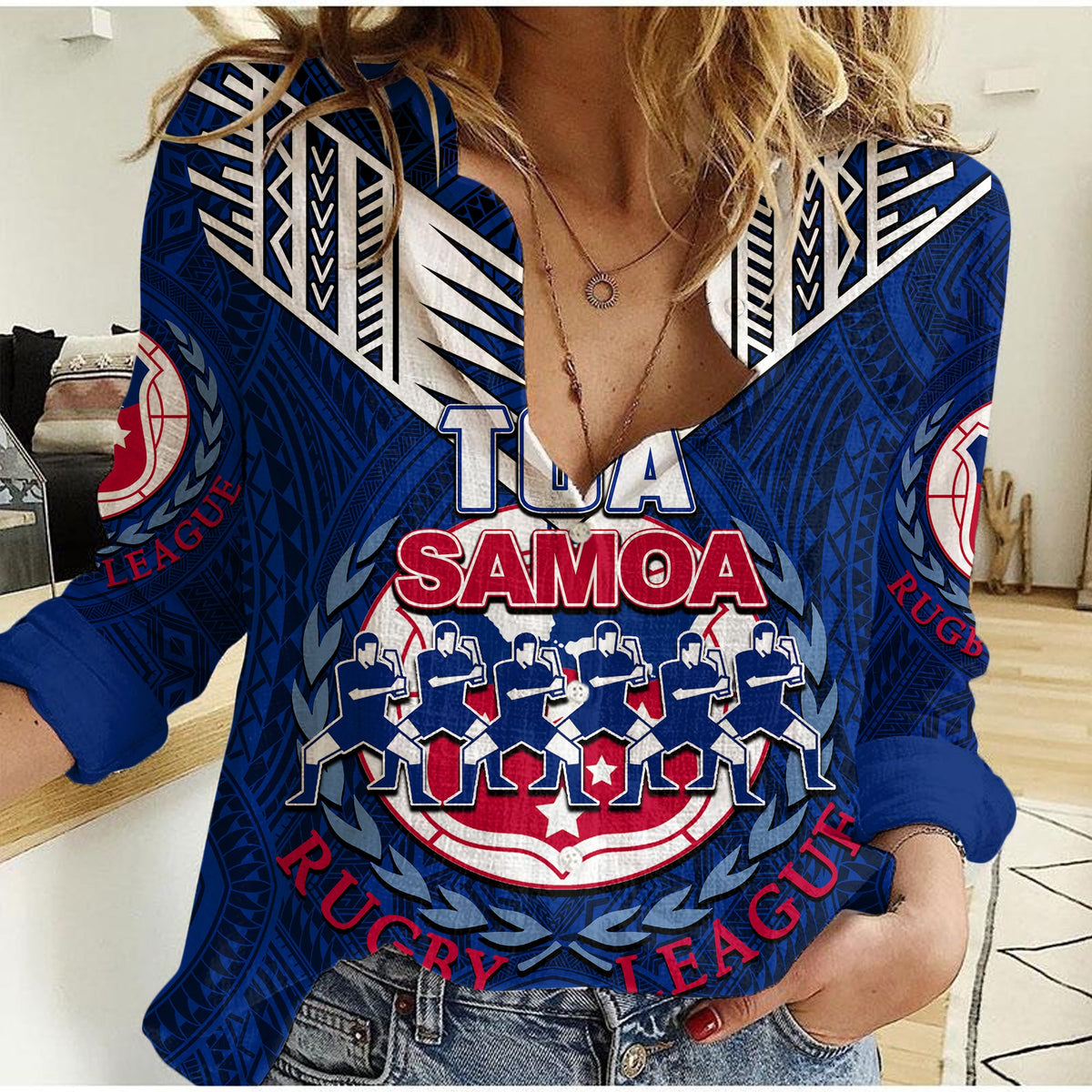 Toa Samoa Rugby Casual Shirt Siva Tau Jersey LT6 - Wonder Print Shop