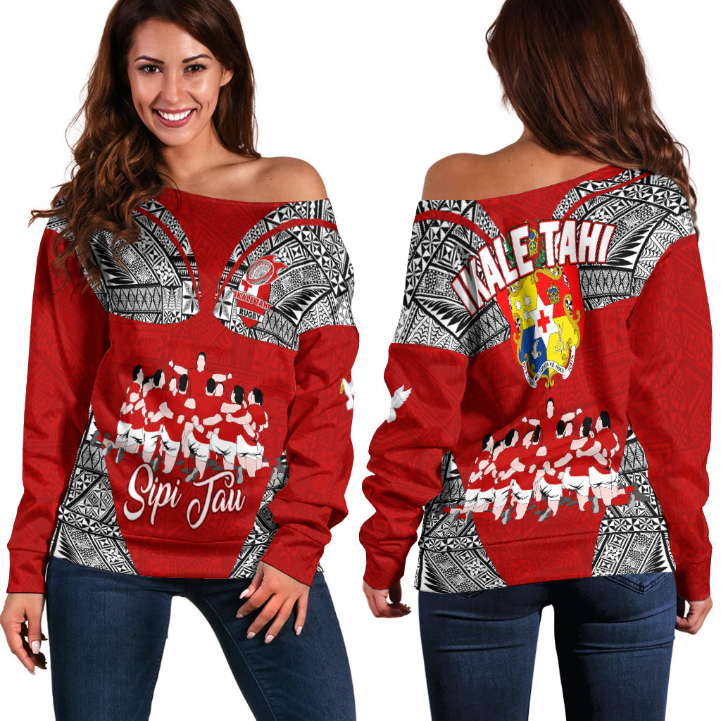 Tonga Rugby Ikale Tahi Sipi Tau Women Off Shoulder Sweater LT2 - Wonder Print Shop
