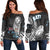 Fiji Rugby Bati Tapa Pattern Women Off Shoulder Sweater LT2 - Wonder Print Shop