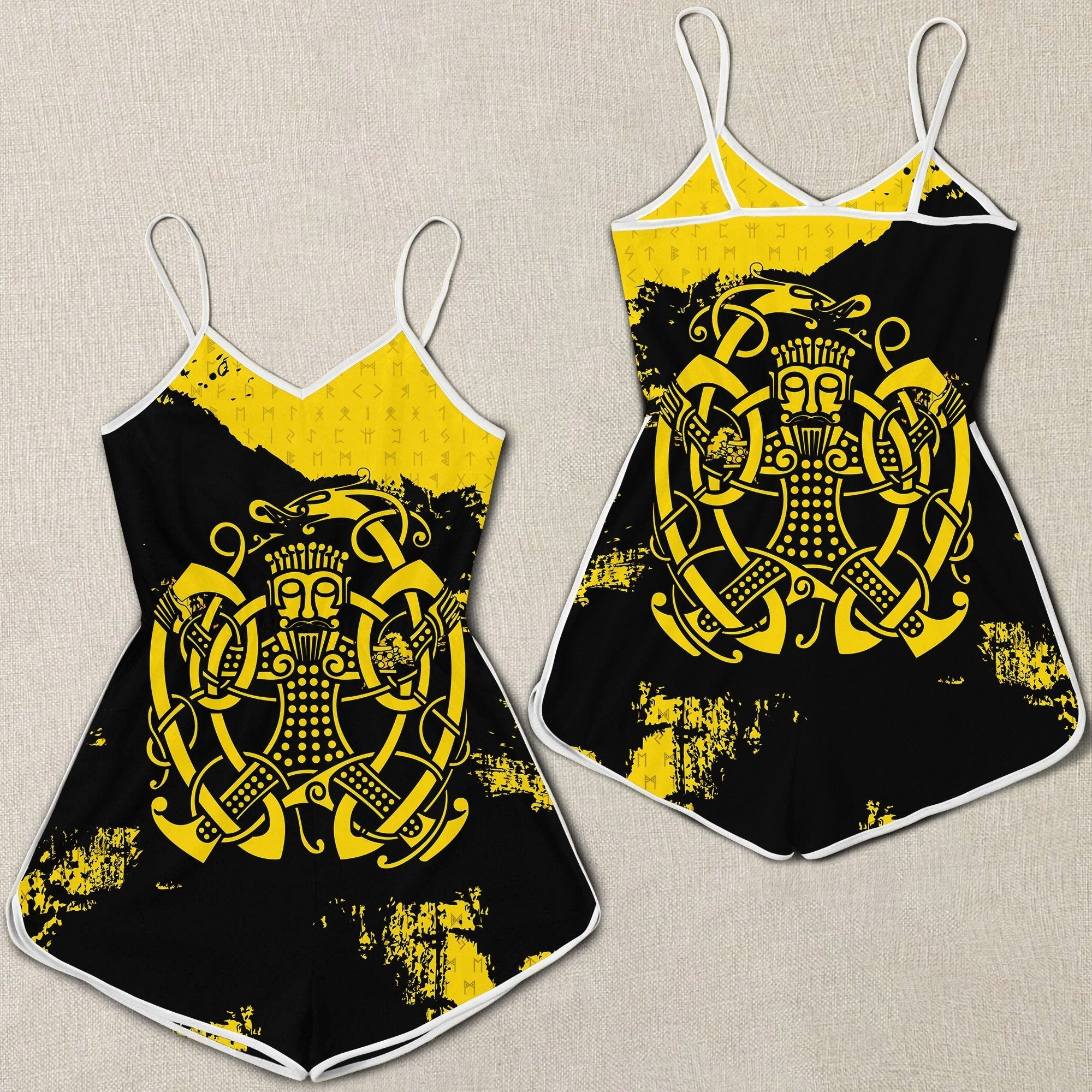 viking-womens-rompers-loki-bound-triskele-rune-gold