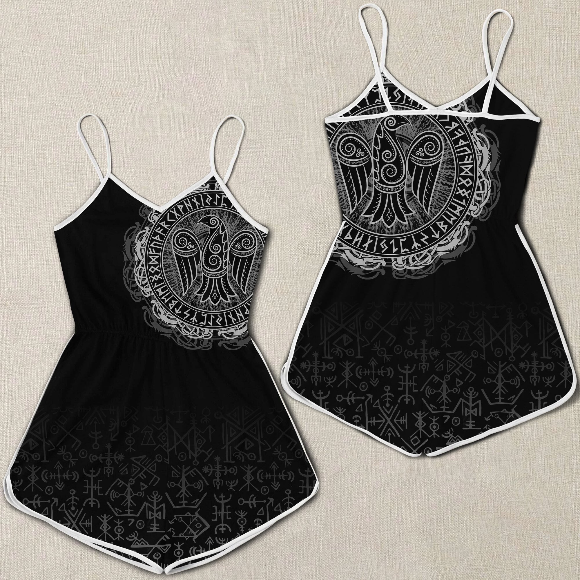 viking-women-rompers-celtic-raven-tattoo