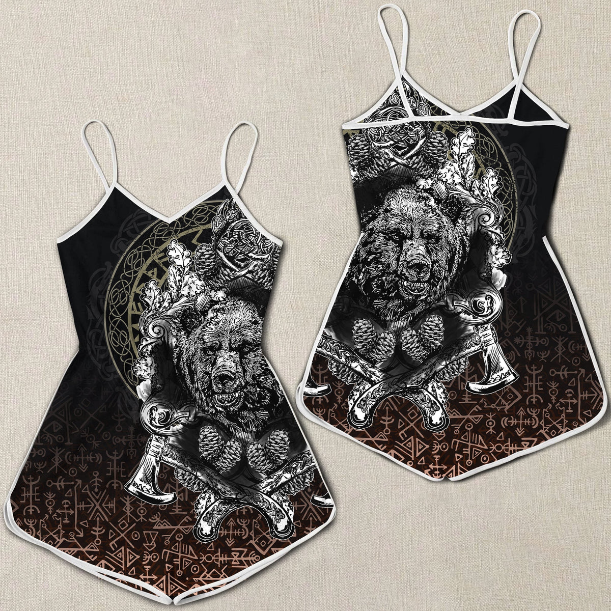 viking-women-rompers-bear-claws-and-viking-hammer