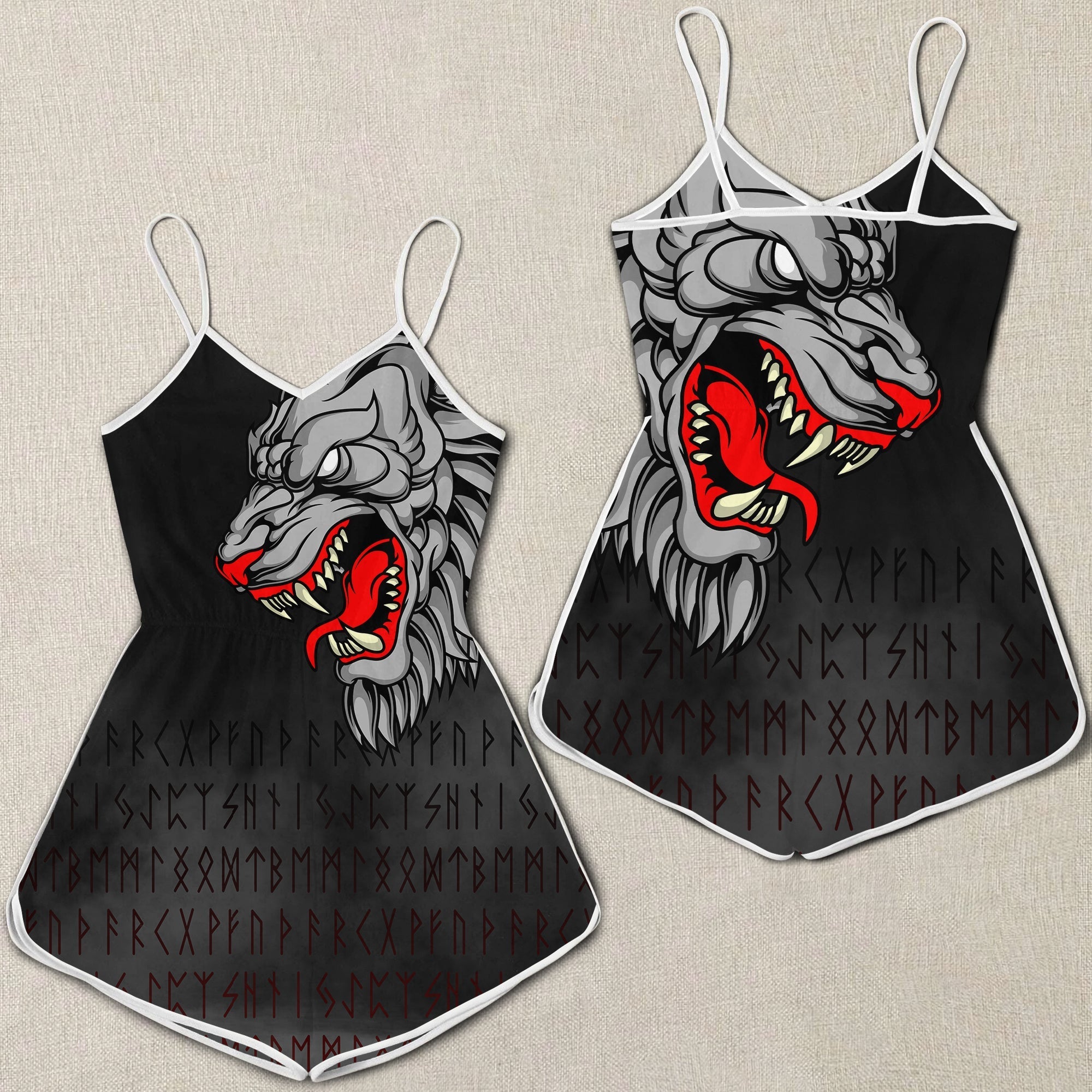 viking-women-rompers-killer-wolf-tattoo