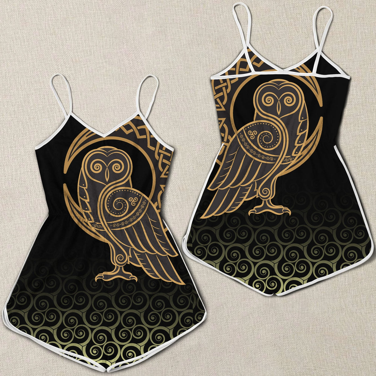 viking-women-rompers-owl-celtic-on-triskele-background