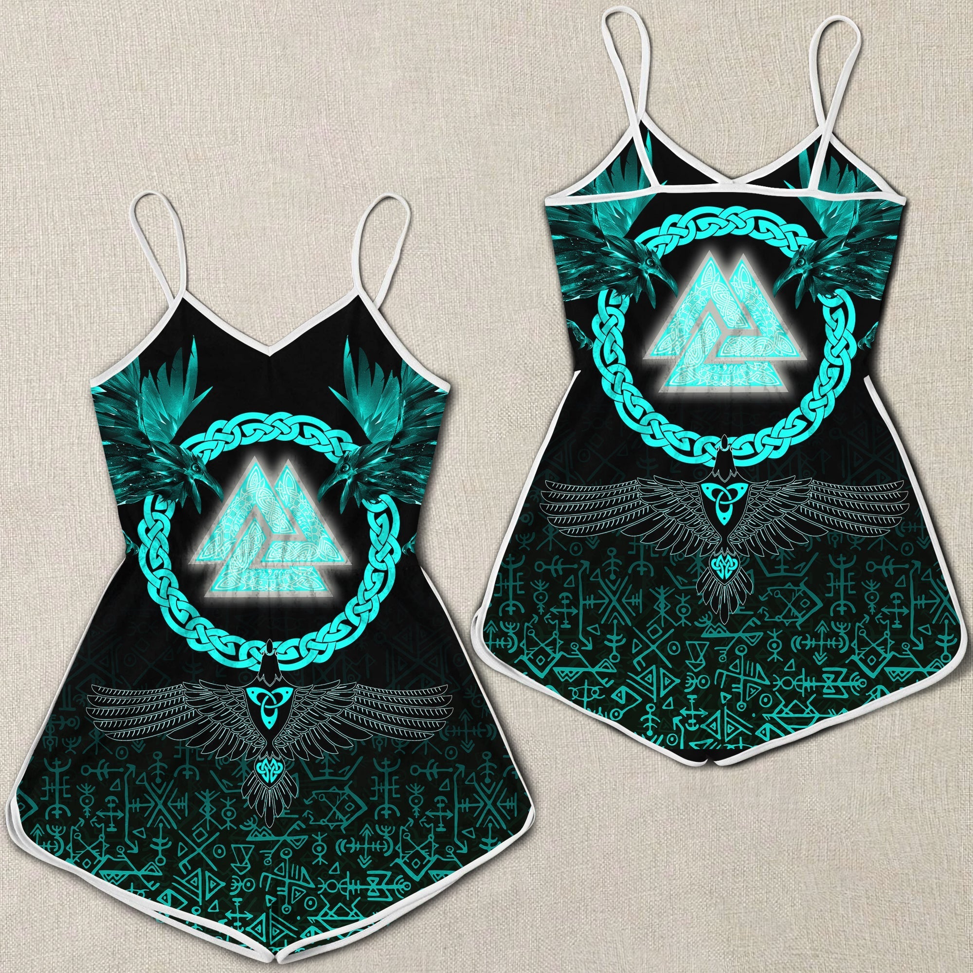 viking-women-rompers-three-raven-and-valknut-cyan