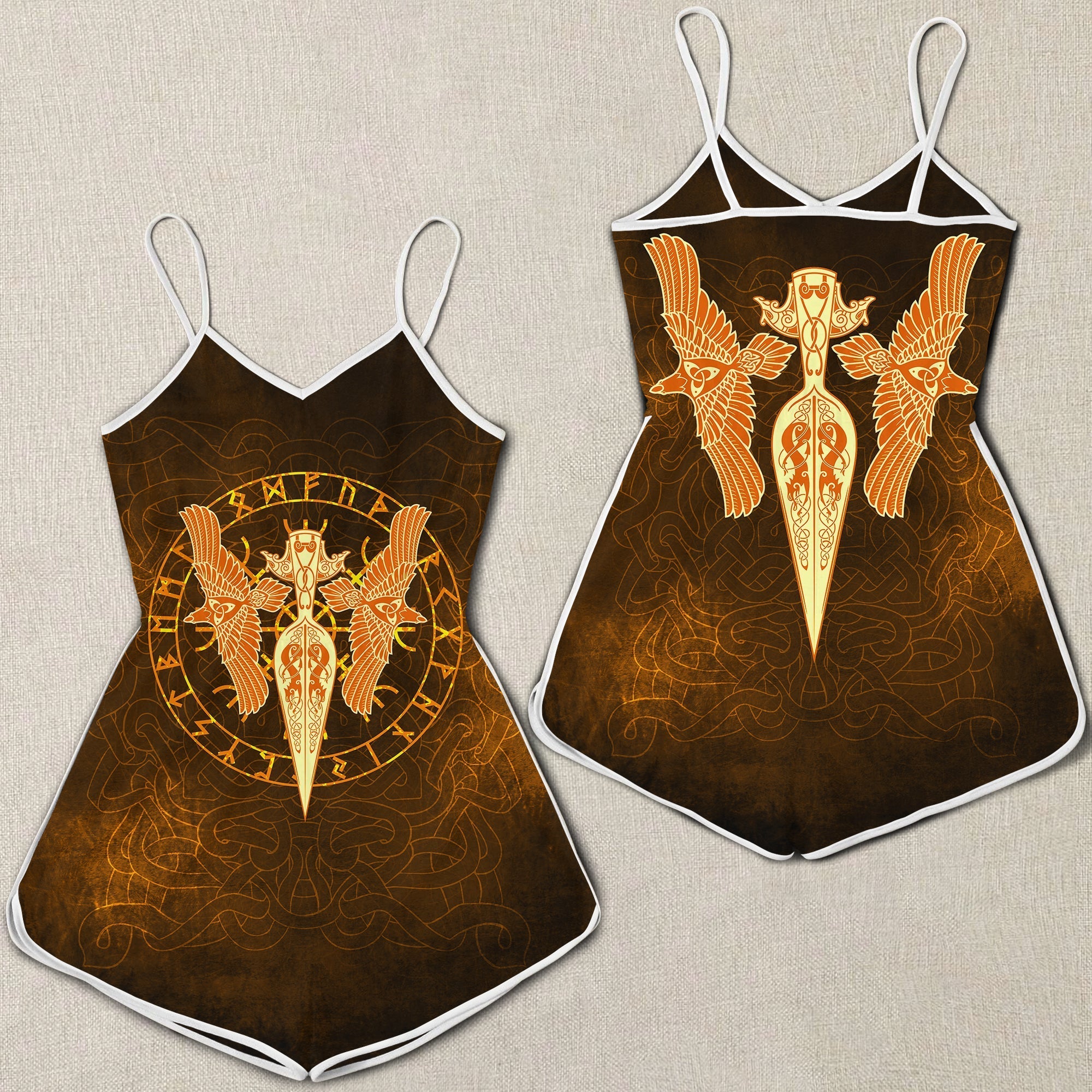 viking-women-rompers-gold-spear-of-the-god-odin-gungnir-and-two-gold-ravens