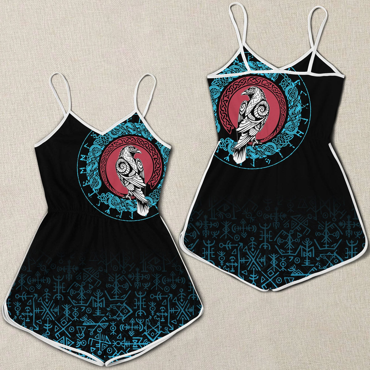 viking-women-rompers-raven-celtic-cyan-tattoo