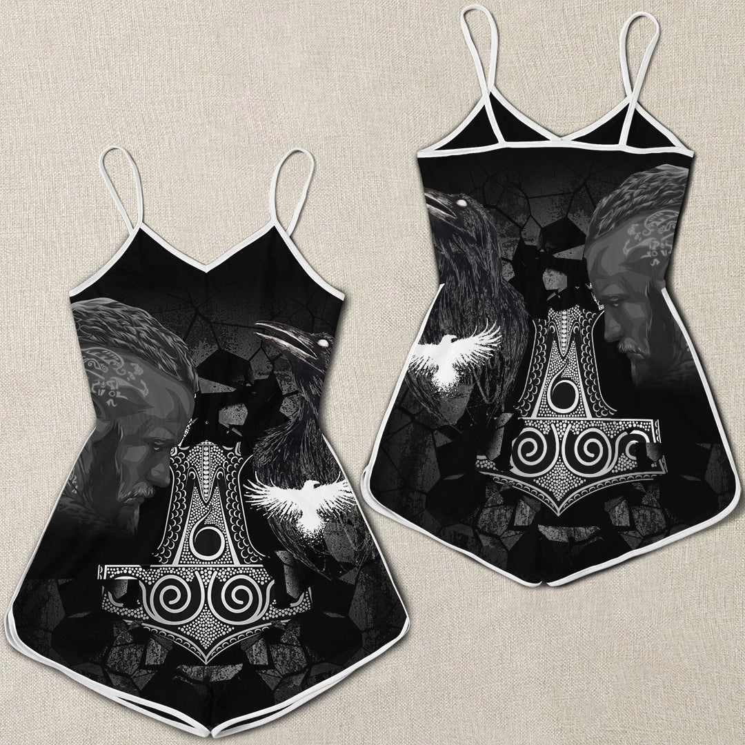 viking-ragnar-and-raven-style-mjolnir-women-rompers