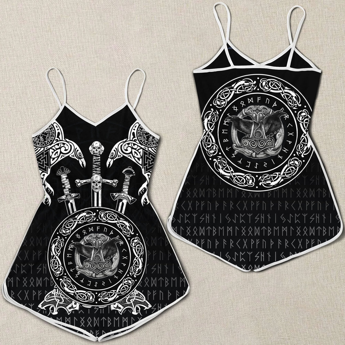 viking-women-rompers-huginn-and-muniin-with-mjolnir