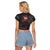Viking Clothing Viking Drakkar Denmark Warship Raglan Cropped T shirt RLT12 - Wonder Print Shop