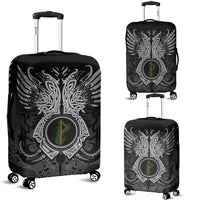 Viking Luggage Cover - Wunjo Rune, Raven Tattoo RLT12 - Wonder Print Shop