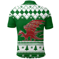 Red Dragon Nadolig Llawen Wales Polo Shirt Christmas Simple Style - Wonder Print Shop