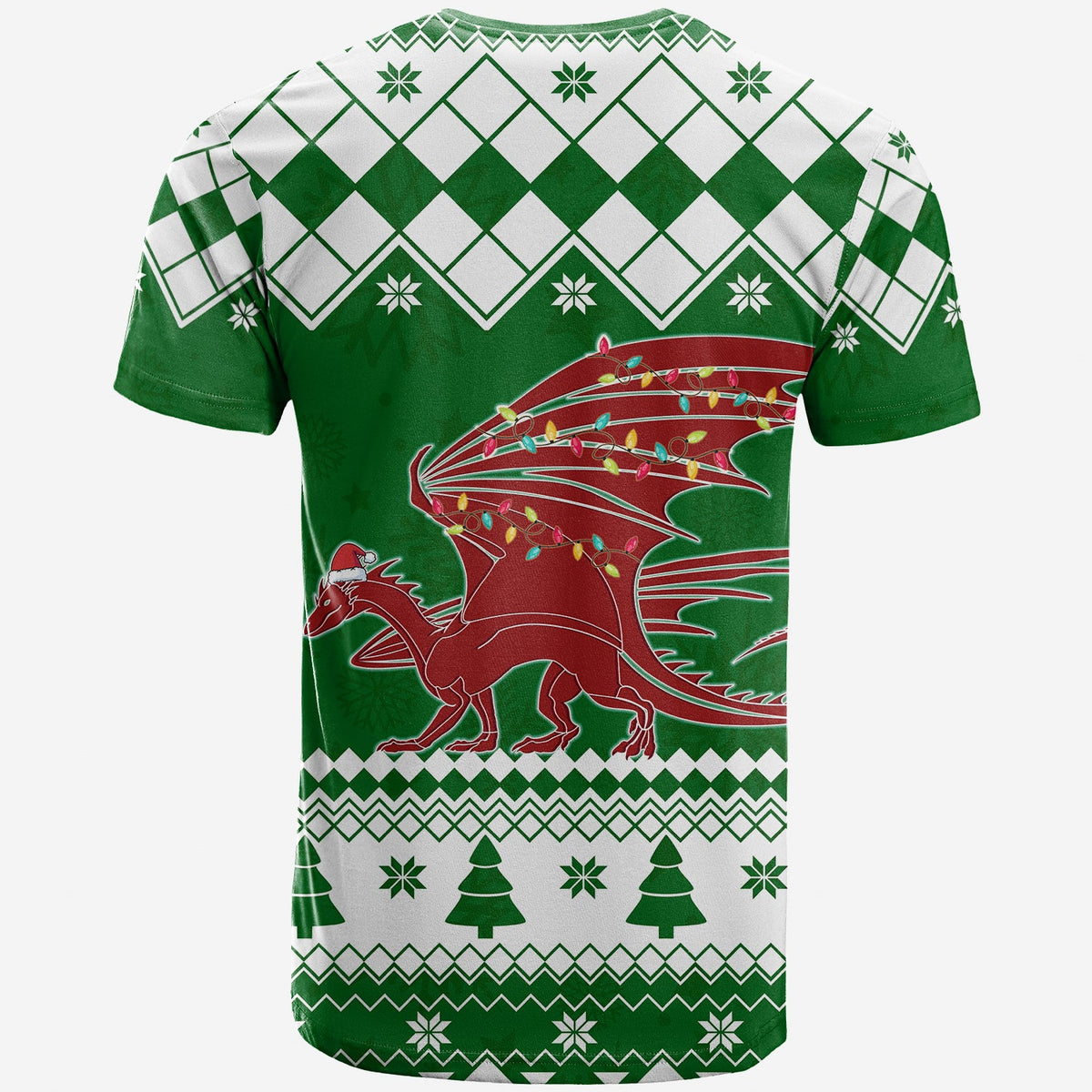 Red Dragon Nadolig Llawen Wales Christmas T Shirt Simple Style - Wonder Print Shop