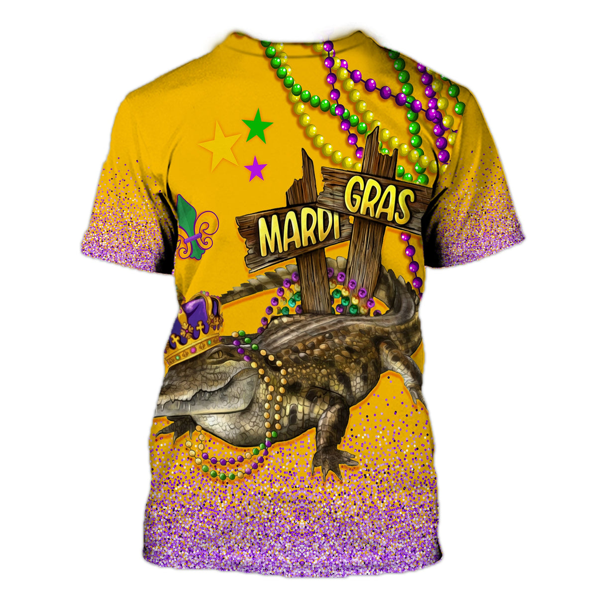 T Shirt Mardi Gras Throw Me Something Mister (Gold) - Wonder Print Shop