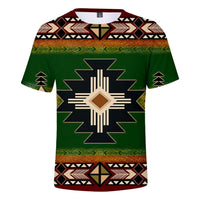 Turquoise Green Color Native American 3D T Shirt LT10 - Wonder Print Shop
