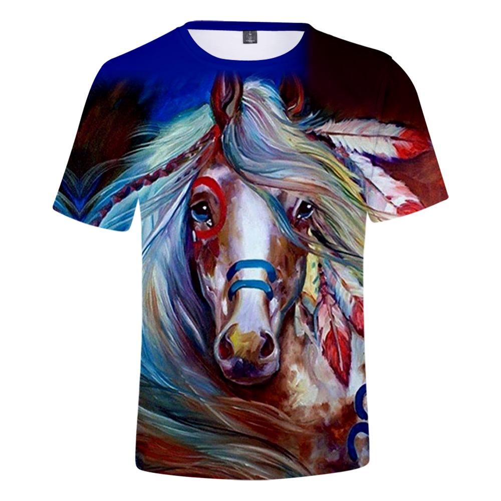 Full Color Horse Native American Art 3D Tshirt LT10 - Wonder Print Shop