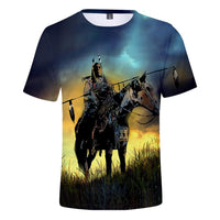 Horse Riding Native American 3D Tshirt LT10 - Wonder Print Shop