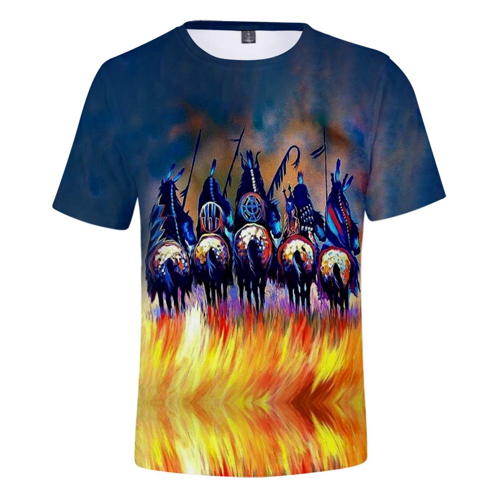 Full Color Horse Native American 3D Tshirt LT10 - Wonder Print Shop