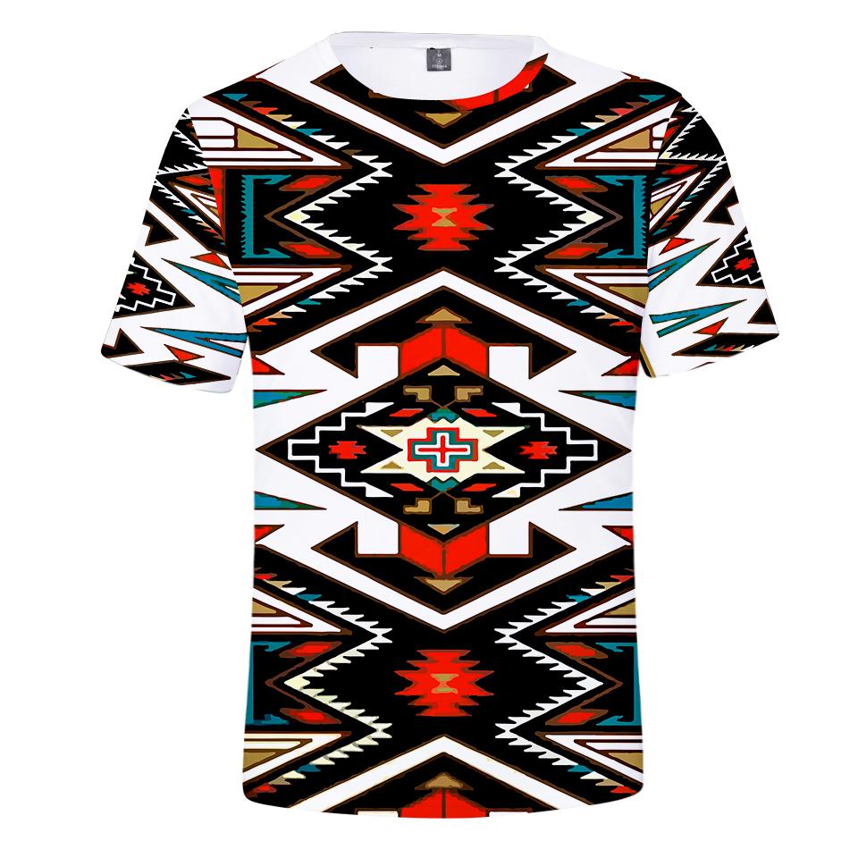 Tribal Pattern Colorful Native American 3D T Shirt LT10 - Wonder Print Shop