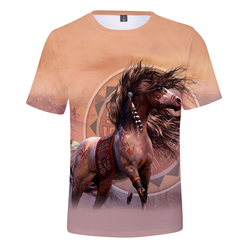 Horse Pink Native American Art 3D Tshirt LT10 - Wonder Print Shop