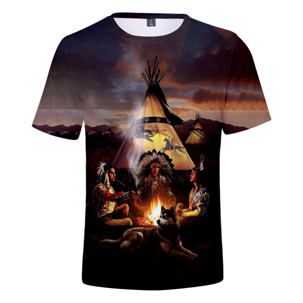Campfire Native American 3D Tshirt LT10 - Wonder Print Shop