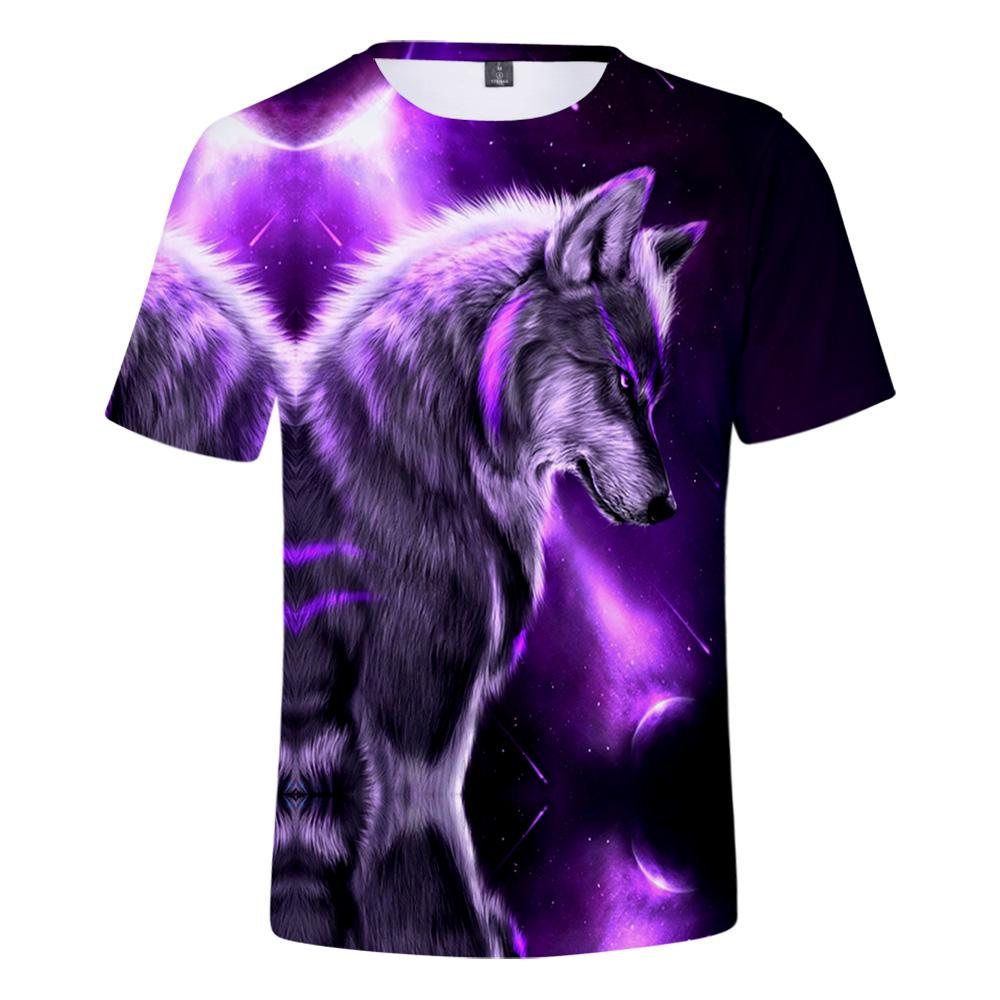 Wolf Purple Native American Art 3D T Shirt LT10 - Wonder Print Shop