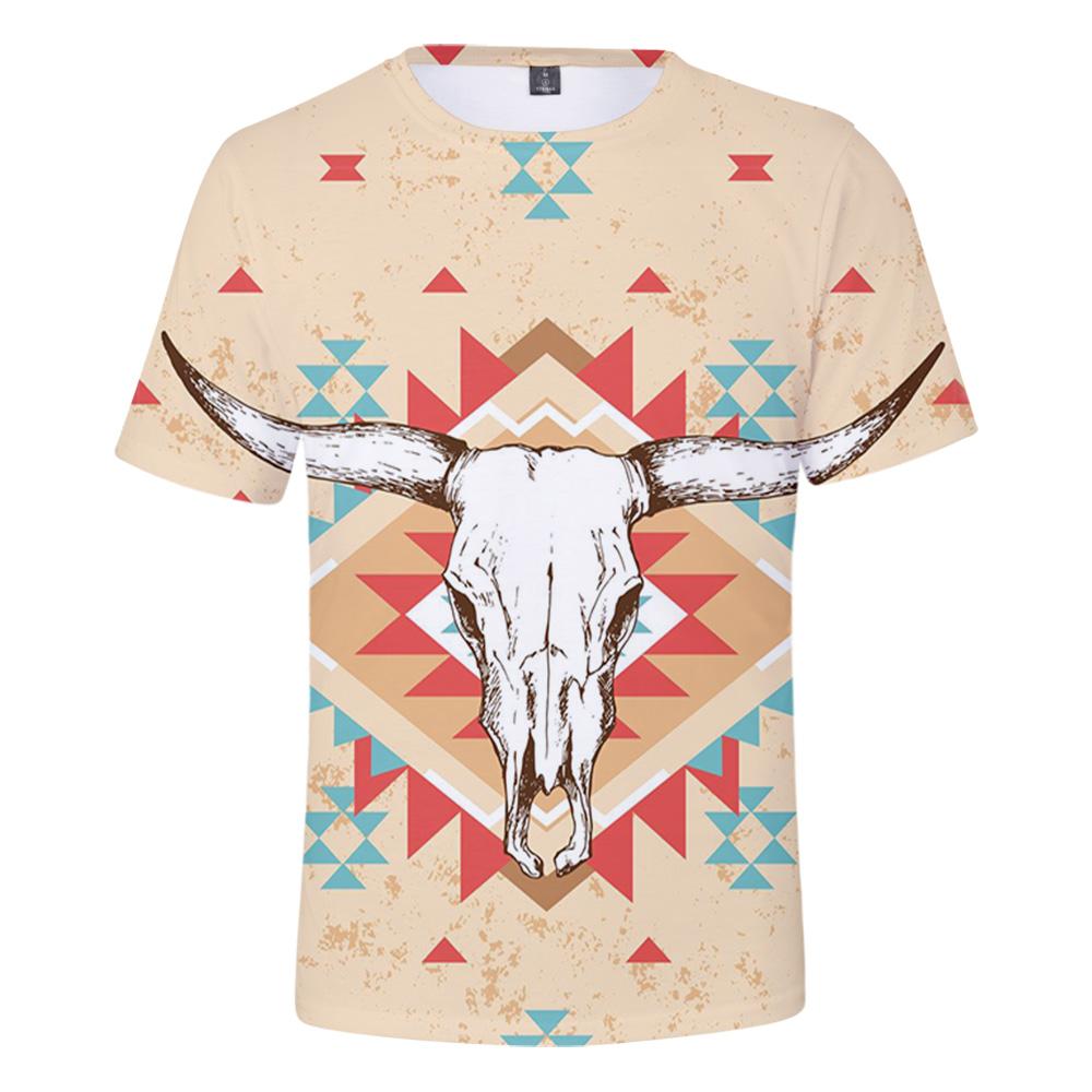 Native American Bison Head Symbol 3D T Shirt LT10 - Wonder Print Shop