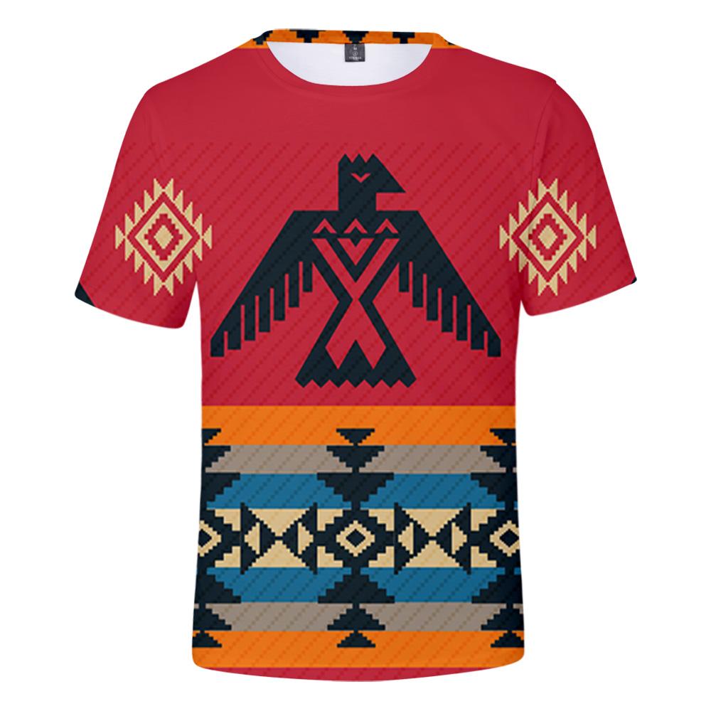 Red Thunderbird Color Native American 3D T Shirt LT10 - Wonder Print Shop