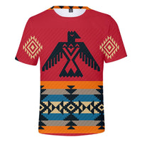 Red Thunderbird Color Native American 3D T Shirt LT10 - Wonder Print Shop