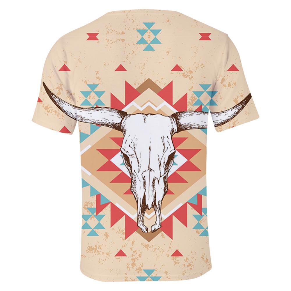 Native American Bison Head Symbol 3D T Shirt LT10 - Wonder Print Shop