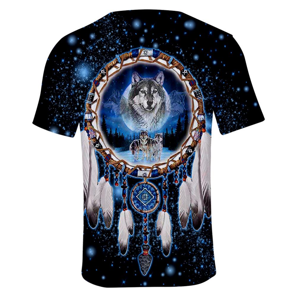 Galaxy Wolf Dream Native American 3D Tshirt LT10 - Wonder Print Shop