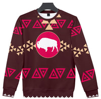 Brown Bison Native American Design 3D Sweatshirt LT10 - Wonder Print Shop