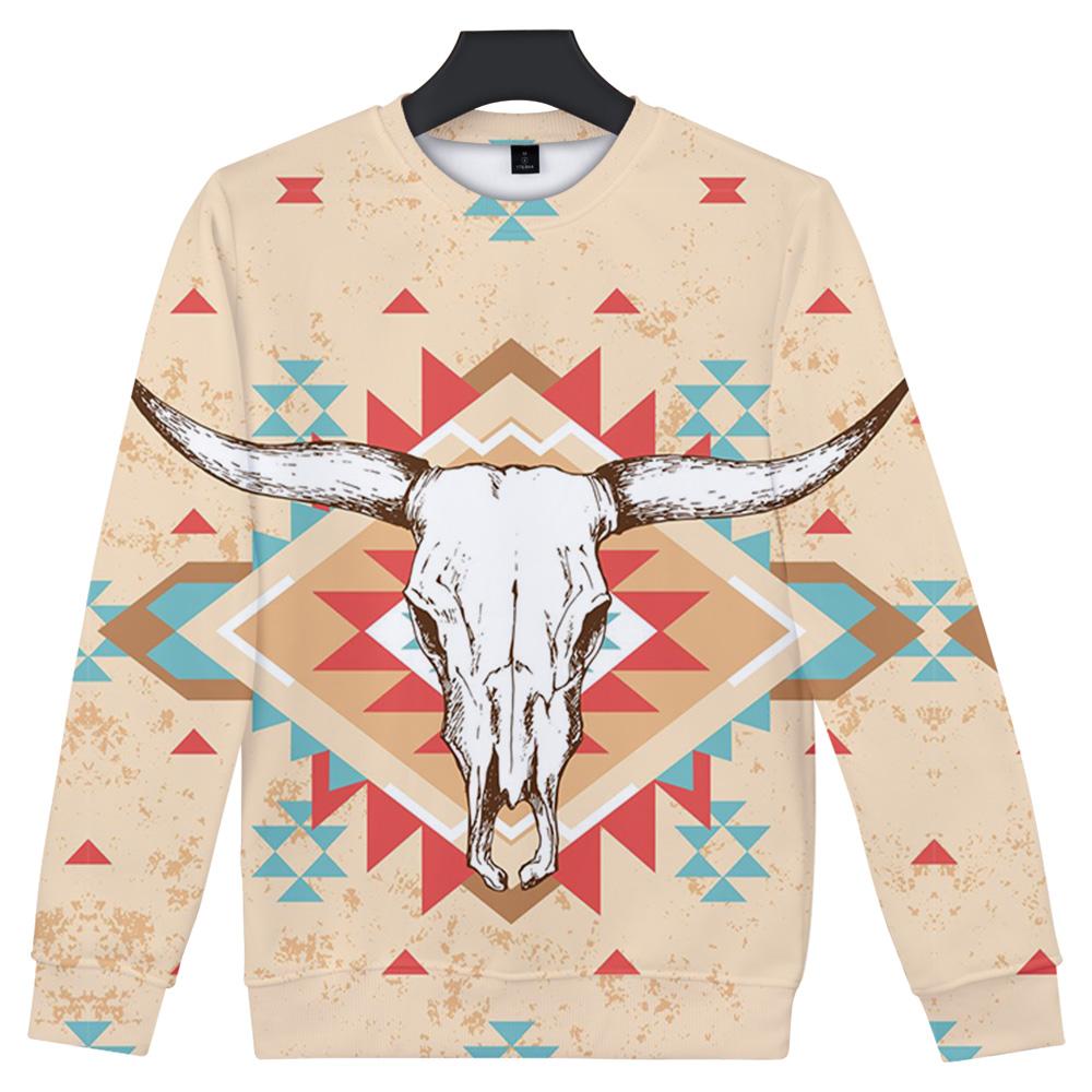 Bison Pink Symbol Native American Design 3D Sweatshirt LT10 - Wonder Print Shop