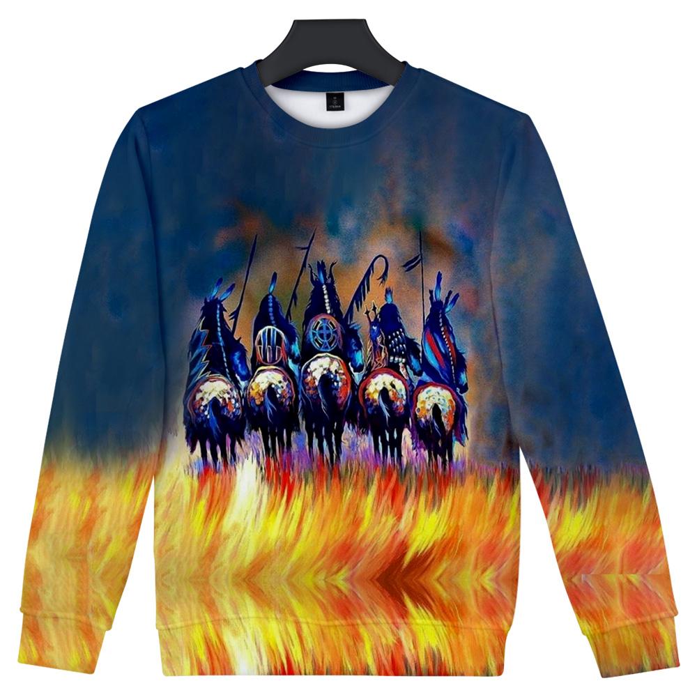 Full Color Horse Native American Design 3D Sweatshirt LT10 - Wonder Print Shop