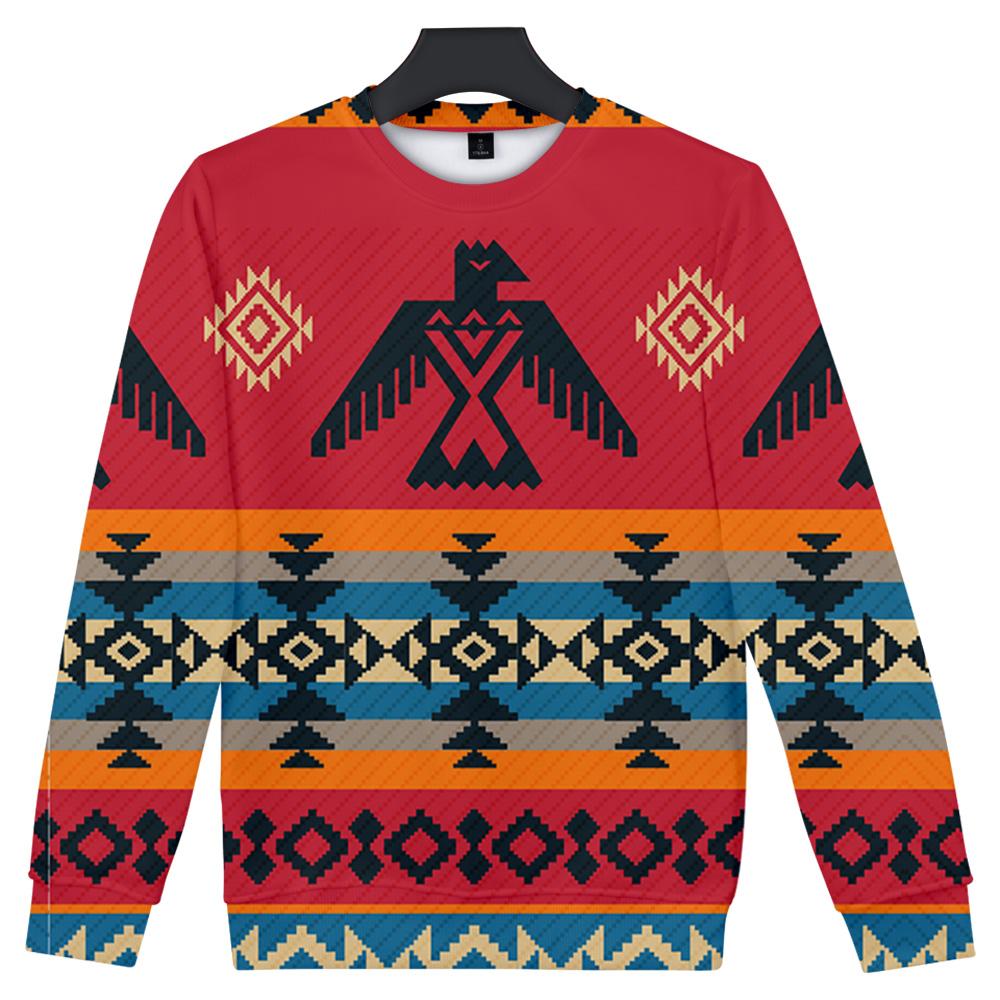 Red Thunderbird Native American 3D Sweatshirt LT10 - Wonder Print Shop