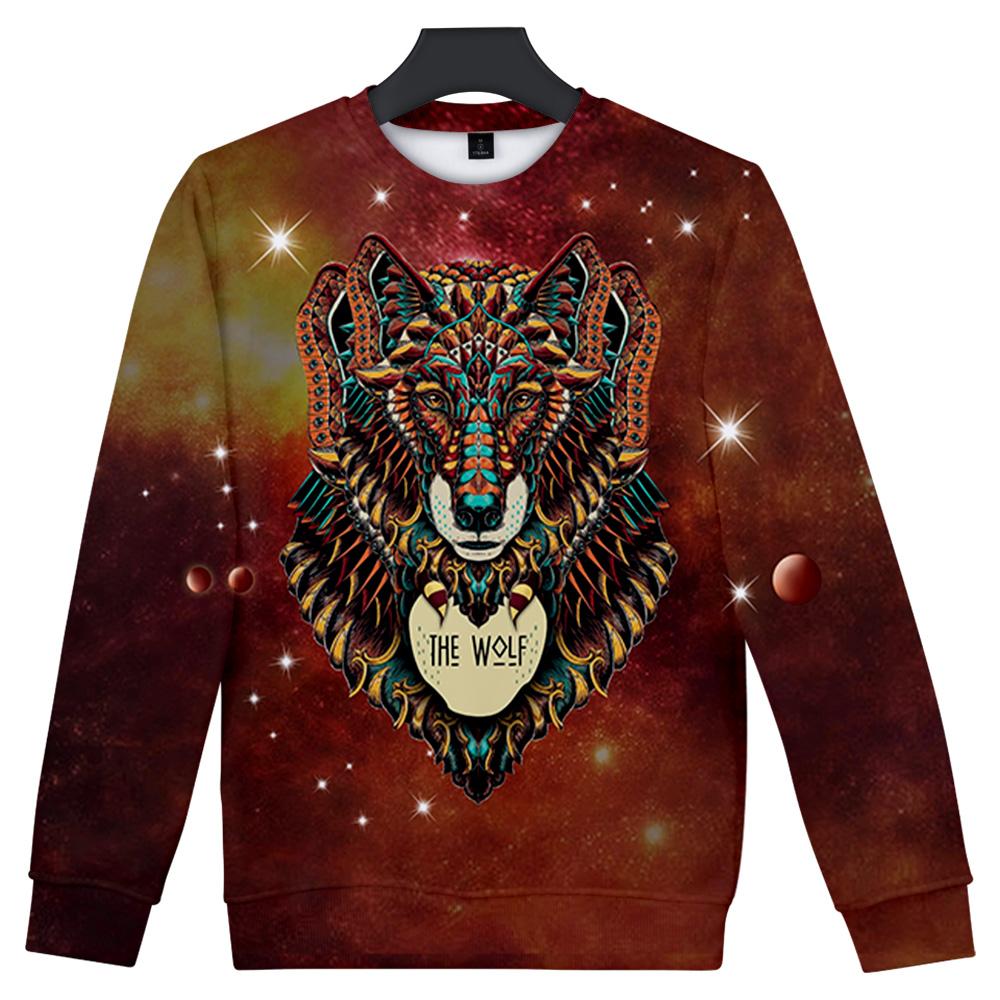 Wolf Native American Art Sweatshirt LT10 - Wonder Print Shop