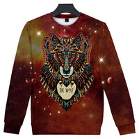Wolf Native American Art Sweatshirt LT10 - Wonder Print Shop