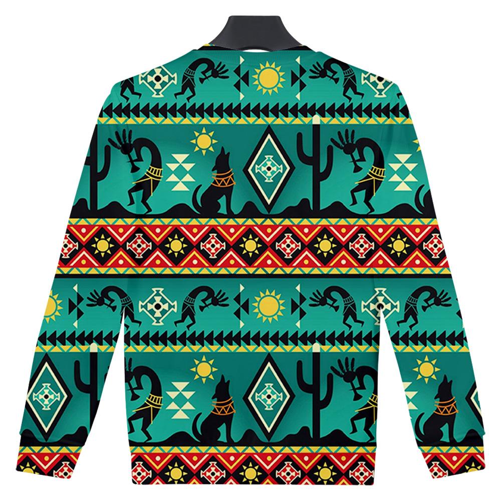 Kokopelli Myth Green Native American 3D Sweatshirt LT10 - Wonder Print Shop