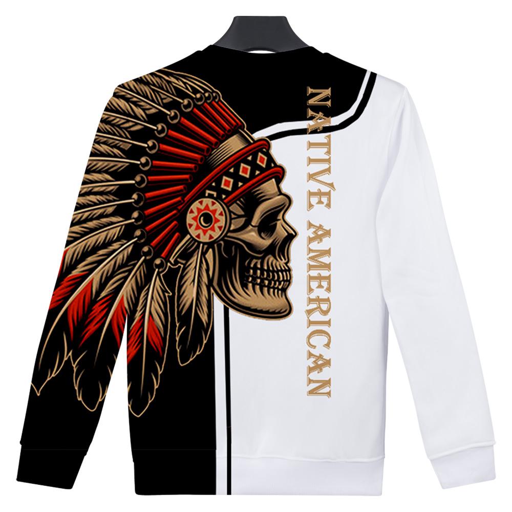 Skull Native American 3D Sweatshirt LT10 - Wonder Print Shop