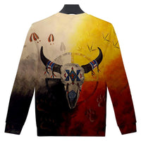 Native American 3D Bison Skull Native American Design 3D Sweatshirt LT10 - Wonder Print Shop