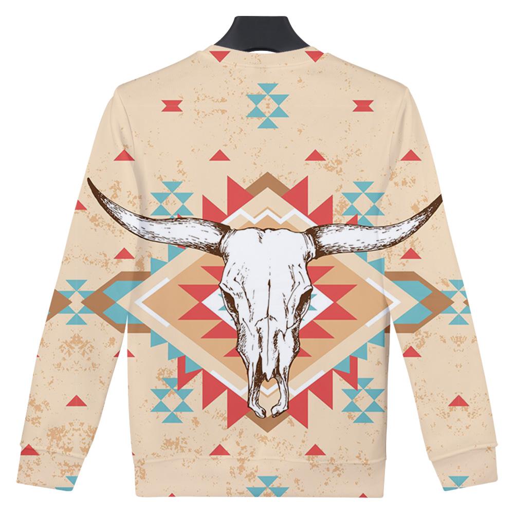 Bison Pink Symbol Native American Design 3D Sweatshirt LT10 - Wonder Print Shop