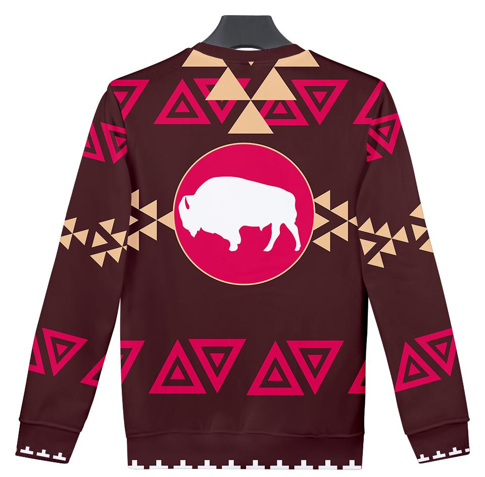 Brown Bison Native American Design 3D Sweatshirt LT10 - Wonder Print Shop